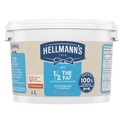 Hellmann's® 1/2 Moins de Gras Mayonnaise Légère 2 x 4 L - Les clients veulent des options plus saines et savoureuses
