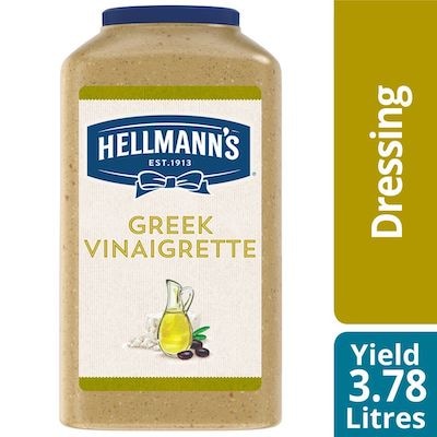 Hellmann's® Greek Vinaigrette Salad Dressing 2 x 3.78 L - Hellmann's® Greek Vinaigrette Salad Dressing: To your best salads with dressing that looks, performs and tastes like you made it yourself.