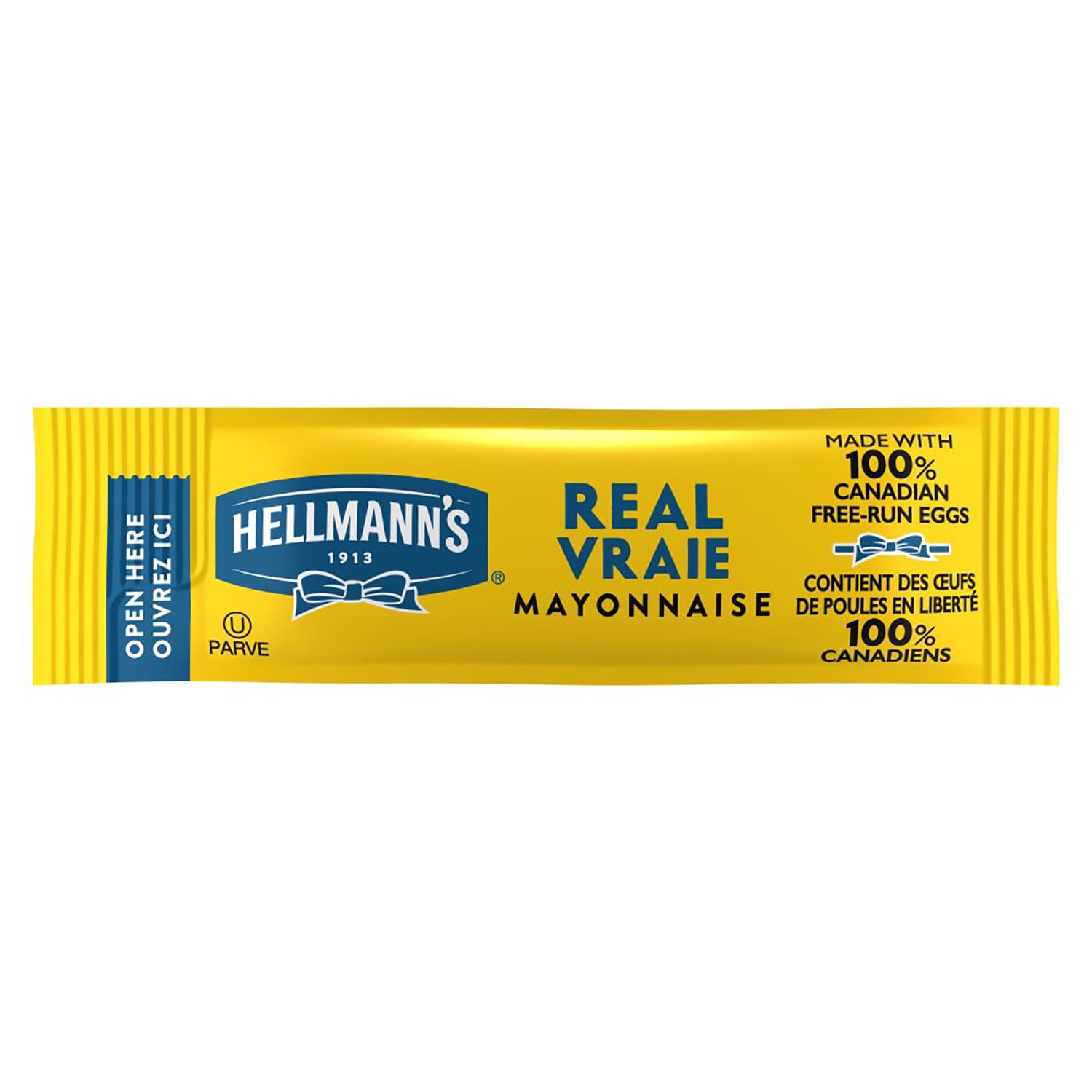 Hellmann's® Vraie Mayonnaise Paquets 210 x 10.6 ml - Hellmann's® Vraie Mayonnaise Paquets 210 x 10.6 ml sont faciles à ouvrir et à appliquer.