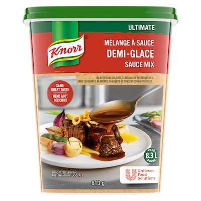 Knorr® Professionnel Ultimate Mélange à Sauce Demi-Glace 6 x 813 gr - A demi-glace that has a perfect balance of flavours is critical for beef entrées.