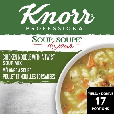 Knorr® Professionnel Soupe du Jour Poulet et Nouilles avec Tourbillons 4 x 378 gr - 