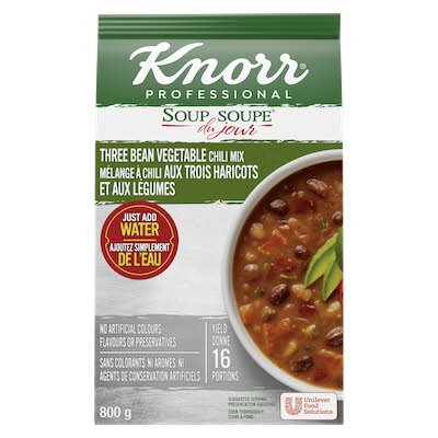 Knorr® Soup Du Jour Three Bean Vegetable Chili 4 x 800 gr -