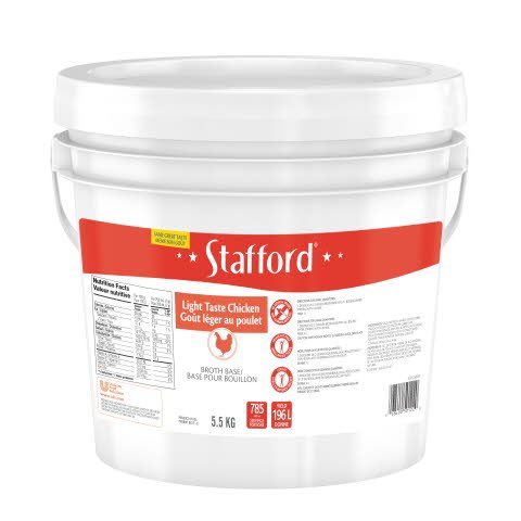 Stafford® Étiquette Rouge Base pour Bouillon Goût Léger au Poulet 1 x 5.5 kg - 