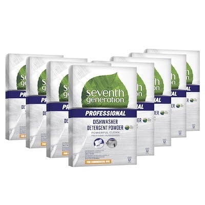 Seventh Generation® Professional Dishwasher Detergent Powder 2.2 l x 8 - Vendu dans un format pratique de 2,2 l