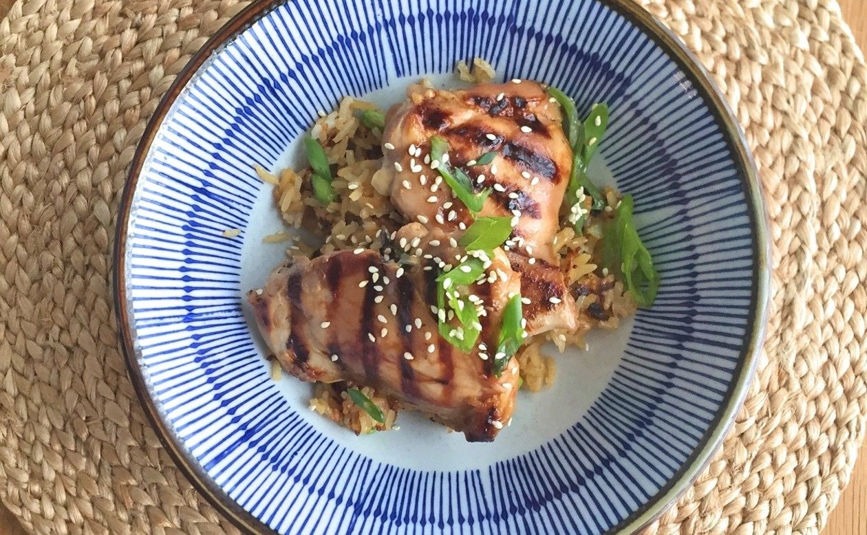 Japanese Rice with Chicken Yakitori – recipe - Culinary Recipes