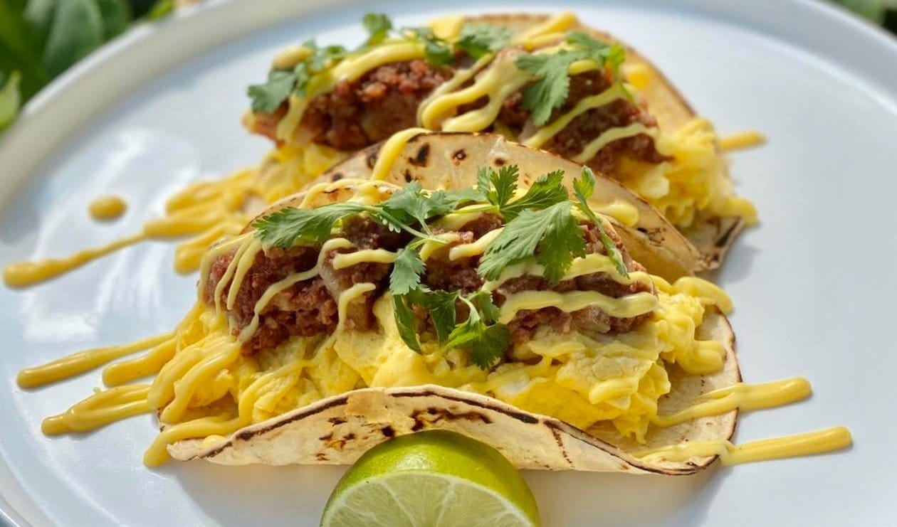 Tacos Déjeuner au Bœuf Salé – - Recette