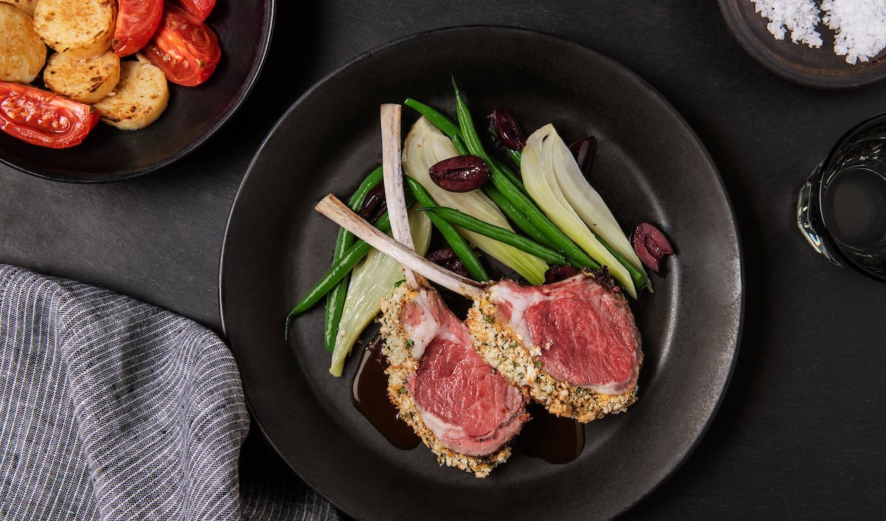 Herb and Dijon-Crusted Rack of Welsh Lamb – - Recipe