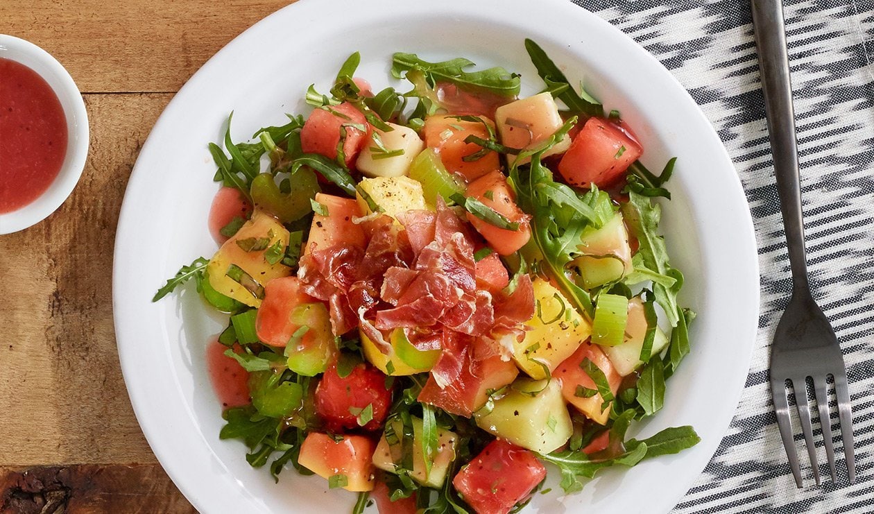 Salade de prosciutto et mélange de melons – - Recette