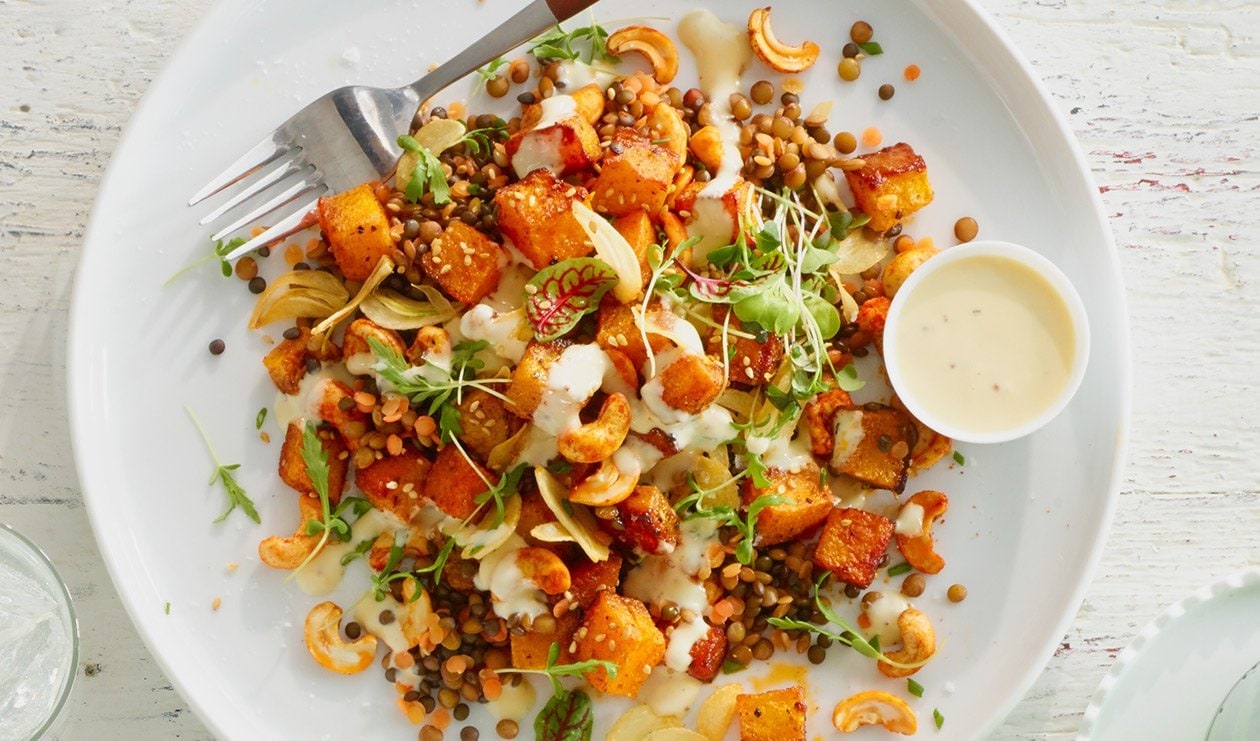 Spicy Lentil and Butternut Squash Salad – - Recipe