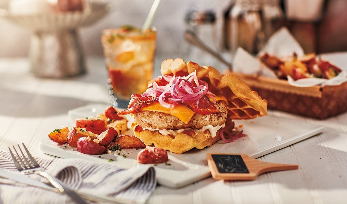 Chicken and Waffles Burger – recipe