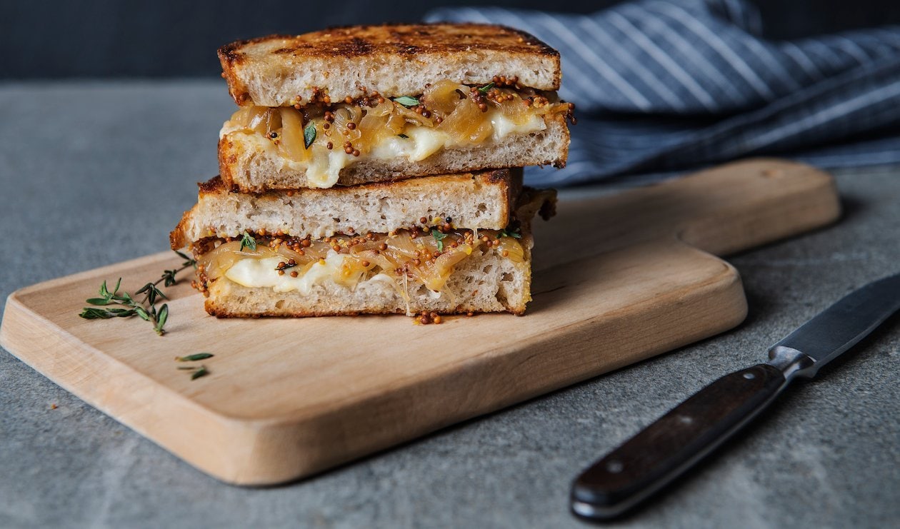 Grilled Cheese with Caramelized Onions – - Recipe