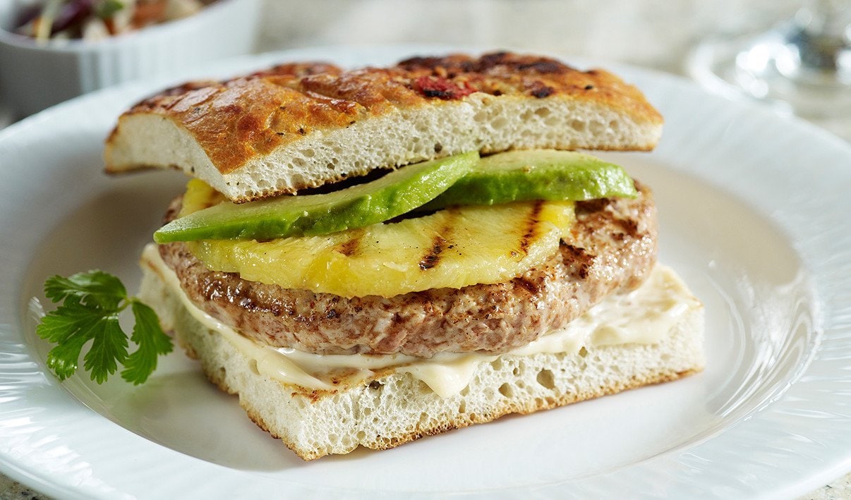 Turkey, Avocado and Pineapple Burger – - Recipe