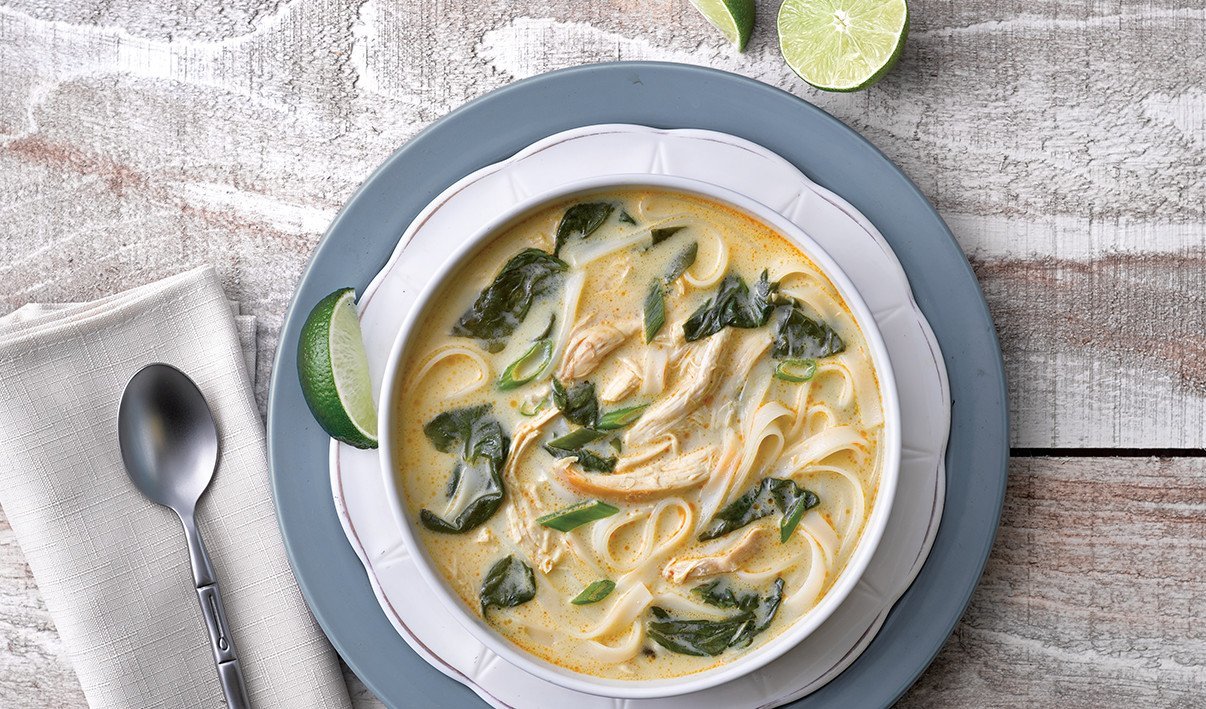 Curried Chicken Coconut Soup with Noodles – - Recipe