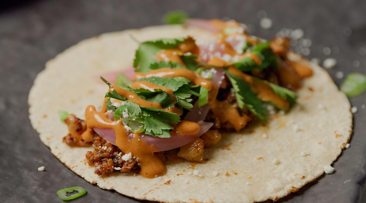 Tacos Aux Champignons Et Au Quinoa Avec Oignons Rouges Marinés – - Recipe