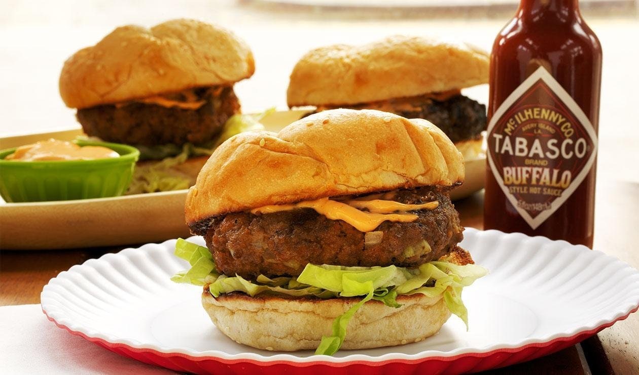 Grilled Burgers Buffalo Style – - Recipe