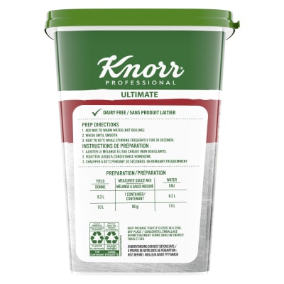 Knorr® Professional Demi Glace Sauce Mix 6 x 813 gr - A demi-glace that has a perfect balance of flavours is critical for beef entrées.