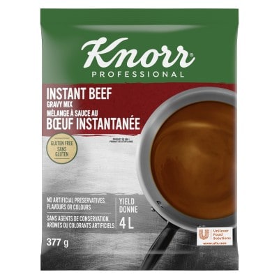 Knorr® Professional Beef Gravy 377g 6 pack - Knorr® Professional Beef Gravy Mix 6 x 377 gr delivers simple, clean food with ease. Knorr® Gravies are reinvented by our chefs with your kitchen in mind.