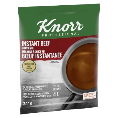 Knorr® Professional Beef Gravy 377g 6 pack - Knorr® Professional Beef Gravy Mix 6 x 377 gr delivers simple, clean food with ease. Knorr® Gravies are reinvented by our chefs with your kitchen in mind.