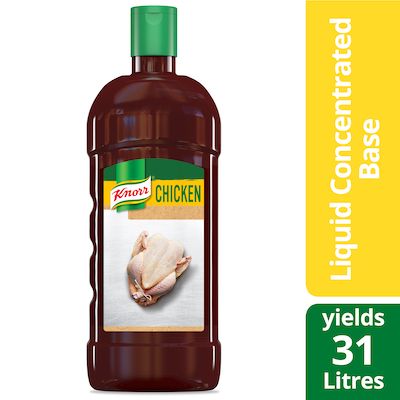 Knorr® Professional Chicken Liquid Concentrated Base 946mL 4 pack - Knorr® liquid concentrated base offers exceptional flavour, colour, and aroma.