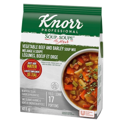 Knorr® Professionnel Soupe du Jour Légumes, Bœuf et Orge 4 x 411 gr - 