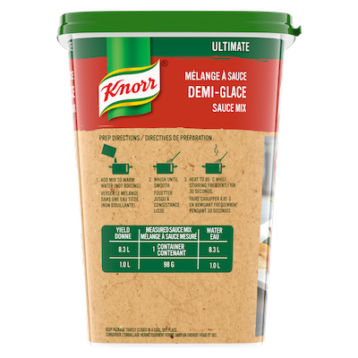 Knorr® Professionnel Ultimate Mélange à Sauce Demi-Glace 6 x 813 gr - Knorr Professionnel a mis au défi les chefs Francis Blais et Camilo Lapointe-Nascimento de réussir leur fameux pithiviers de canard avec son mélange à sauce demi-glace.