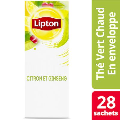 Lipton® Thé Chaud Citron et Ginseng 6 x 28 sachets - 