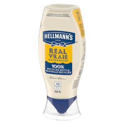 Hellmann's® Vraie Mayonnaise Bouteille à Presser 8 x 340 ml - 