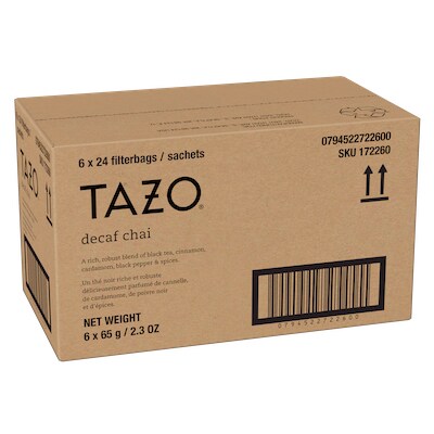TAZO® Thé Chai Décaféiné 6 x 24 sachets - 