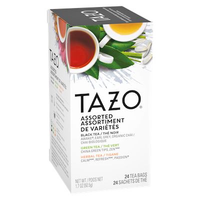TAZO® Assortiment de Thé 8 Saveurs 6 x 24 sachets - Nous préparons nos propres mélanges avec TAZO® Assortiment de Thé 8 Saveurs 16 x 24 sachets: osez être différent