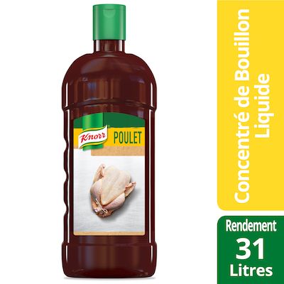 Base de concentré de bouillon liquide au poulet Knorr® Professionnel 4 x 946 mL - Knorr® liquid concentrated base offers exceptional flavour, colour, and aroma.