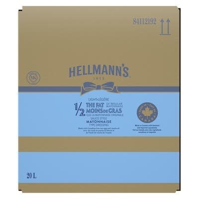 Hellmann's® 1/2 The Fat Light Mayonnaise 1 x 20 L Hellmann's® 1/2 The Fat Light Mayonnaise 1 x 20 L