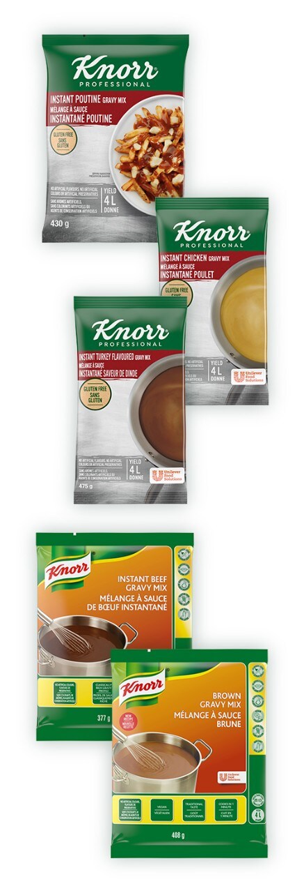 A selection of Knorr Gravy Products available for free samples.