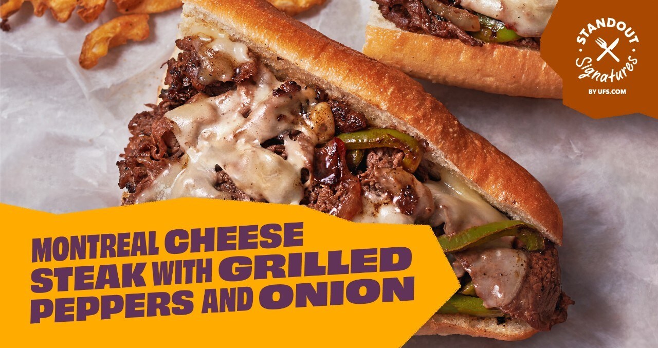 Montreal Cheese Steak With Grilled Peppers and Onion