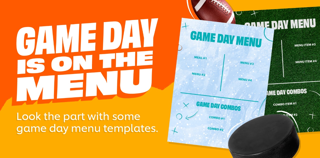 game day is on the menu 