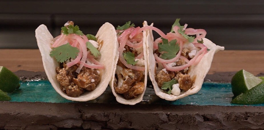 Chef Dana Cohen Prepares Cauliflower Mole Tacos