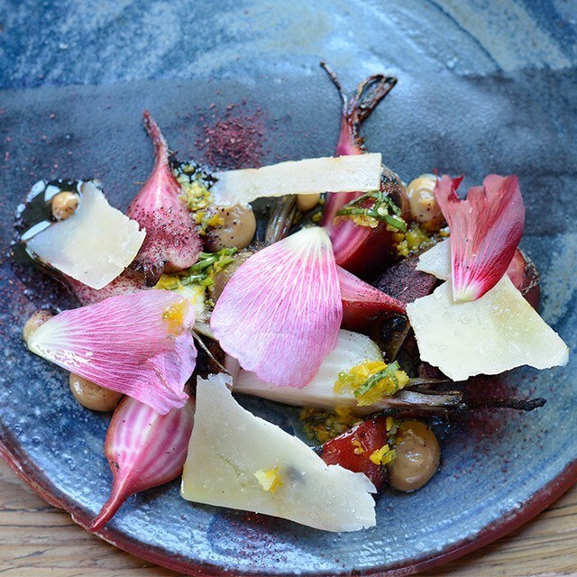 Chef Diego’s Roasted Beets with Garlic Puree