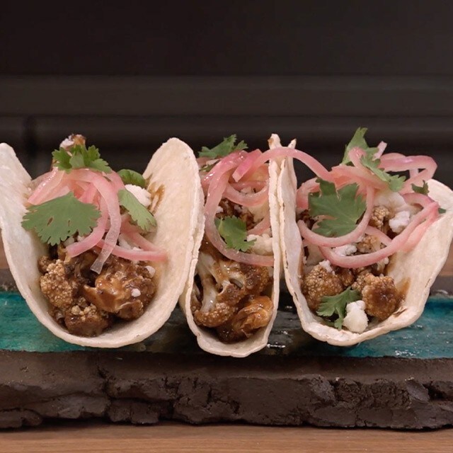 Chef Dana Cohen Prepares Cauliflower Mole Tacos Chef Dana Cohen Prepares Cauliflower Mole Tacos