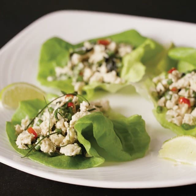 Beautifully Delicious: Thai Chicken Larb in Lettuce Cups Beautifully Delicious: Thai Chicken Larb in Lettuce Cups