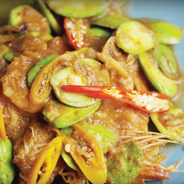 Stir Fried Salted Shrimp with Bitter Beans Stir Fried Salted Shrimp with Bitter Beans