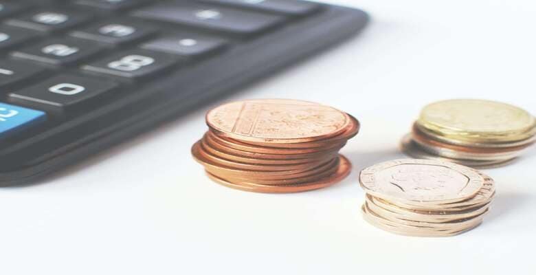 coins and calculator coins and calculator