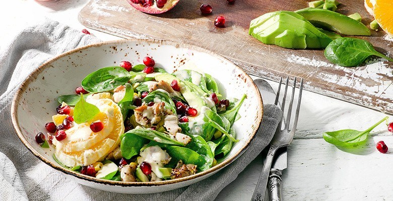 mandarin, pomegranite salad mandarin, pomegranite salad