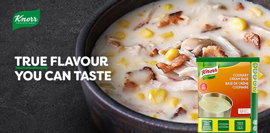 Taste Knorr® Professional Culinary Cream Base for yourself and see how starting with true flavour makes a difference.