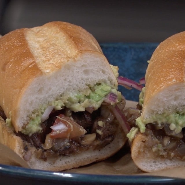 Asada torta à la viande style Tijuana