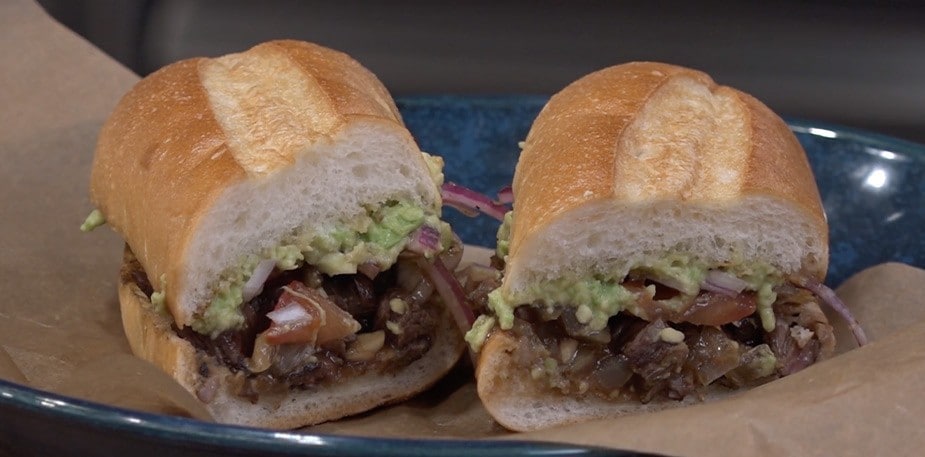 Asada torta à la viande style Tijuana