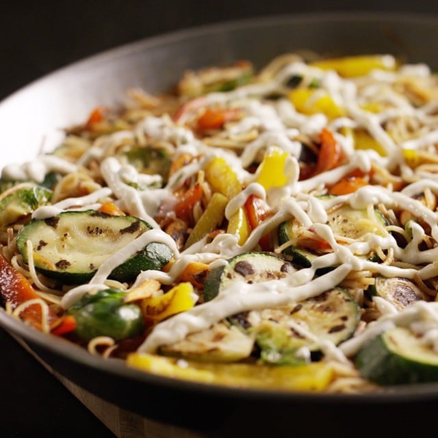 Fideua aux légumes grillés