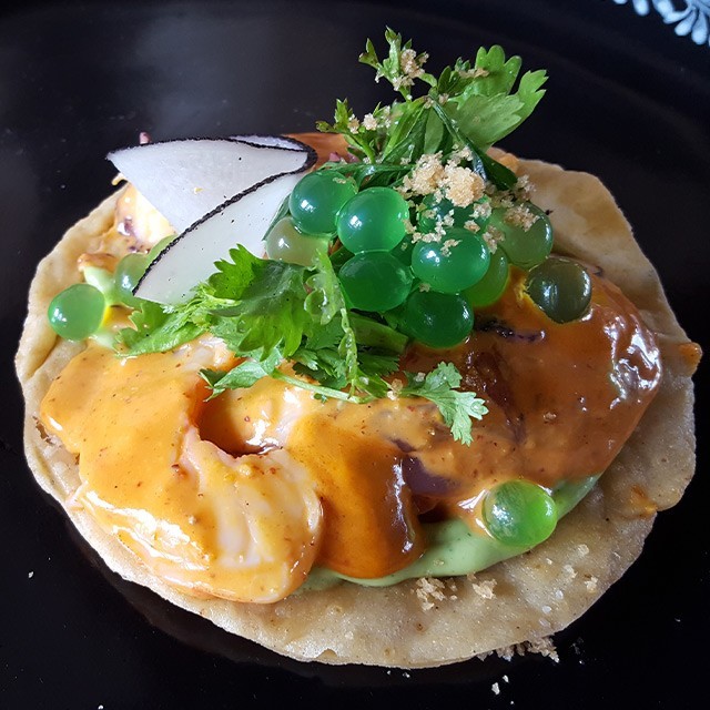 Tostada au poisson Baja du chef Edgar Palau