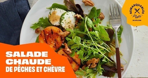 Sweet Heat Peach and Goat Cheese Salad